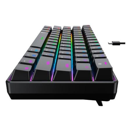 Imagem de Teclado Mecânico Gamer Rise Mode GM1 Black, RGB, Switch Outemu Blue - RM-TCM-GM1-BBLUE