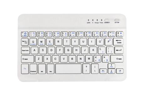 Teclado Mini Com Mouse Bluetooth + Suporte Para Tablet Sm Galaxy S8 - FAM Imagem de Teclado Mini Com Mouse Bluetooth + Suporte Para Tablet Sm Galaxy S8