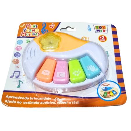 Piano Infantil Musical Teclado Bebê Com Som Luz Brinquedo