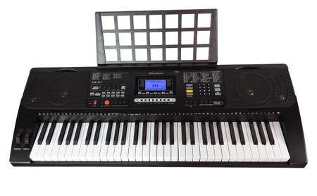 Imagem de Teclado Musical Arranjador 61 Teclas HK 812 - Profissional Sensitive - USB - LCD + Suporte Pedestal