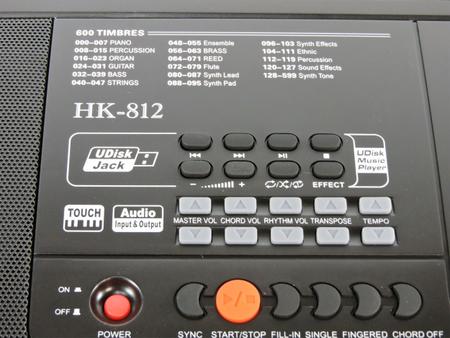 Imagem de Teclado Musical Arranjador 61 Teclas HK 812-Profissional Sensitive-USB-Visor Lcd+Fonte Bivolt