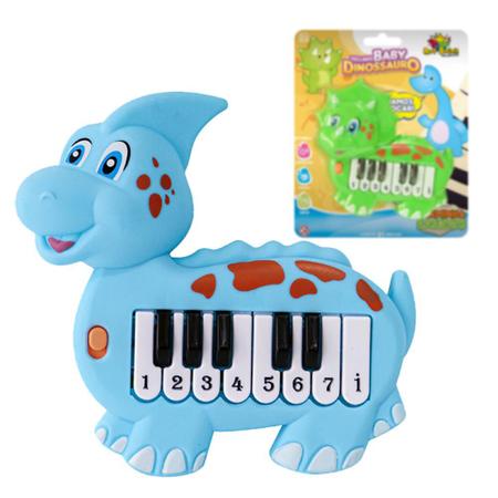 Imagem de Teclado Musical Brinquedo Colorido Bebê Dinossauro Educativo