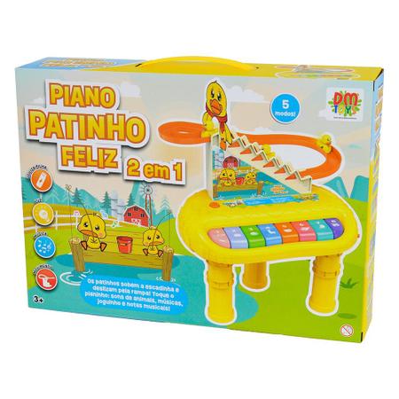 Piano com alça Baby Musical com Sons de Bichos e Jogos Amarelo Divertido -  DM Toys - Piano / Teclado de Brinquedo - Magazine Luiza