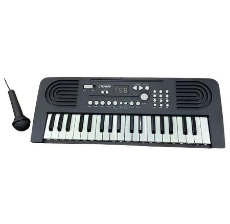 Piano Teclado Infantil com 31 Teclas, Banco, Microfone e Modo