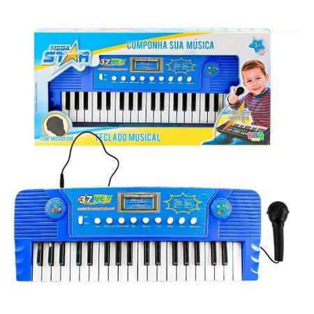 Teclado Piano Com Microfone Infantil