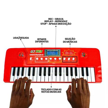 Teclado Infantil com Microfone - Mega Star - Componha sua Música - bbr Toys  na Americanas Empresas