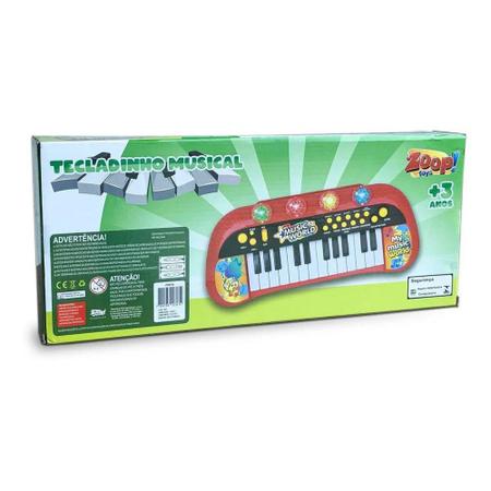 Teclado Infantil Musical Grava E reproduz Lets Rock Toyng - Lojas