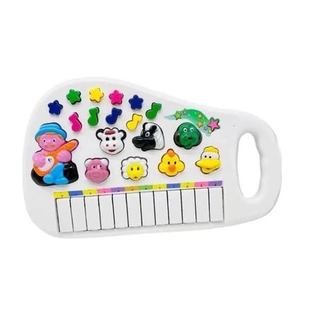 Piano Teclado Musical Infantil Fazendinha Imita Bichinhos