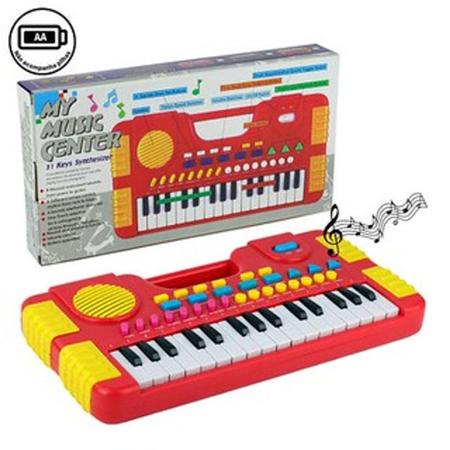 Piano Teclado Brinquedo Infantil Musical Clássico Vermelho