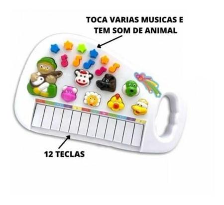 Pianinho Fazenda Teclado Musical Bichos Infantil Sons Top, Magalu Empresas