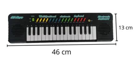 Imagem de Teclado Musical Infantil C/ Microfone Musicas Tocar Cantar - MTM