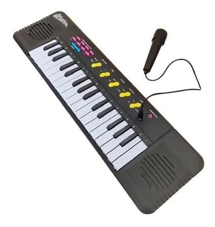 Piano Teclado Infantil Com Microfone Bivolt 54 Tecla Tocamp3