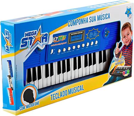 Teclado Bichinho Musical Azul Havan Toys - HBR0403