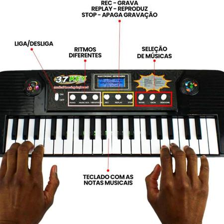 Teclado Infantil com Microfone - Mega Star - Componha sua Música - bbr Toys  na Americanas Empresas