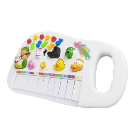 Teclado Musical Animais Fazendinha 7 Sons Educativos Infantil Bebe