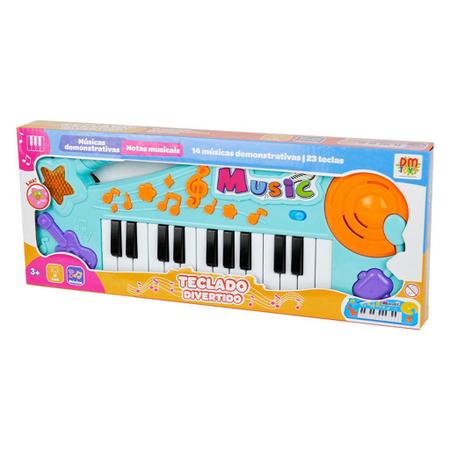 Imagem de Teclado Musical Luzes Piano Infantil Brinquedo Menino Menina - Dm Toys
