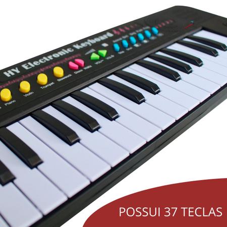 Teclado Infantil Standard 37 Teclas Usb Amarelo C/ Microfone