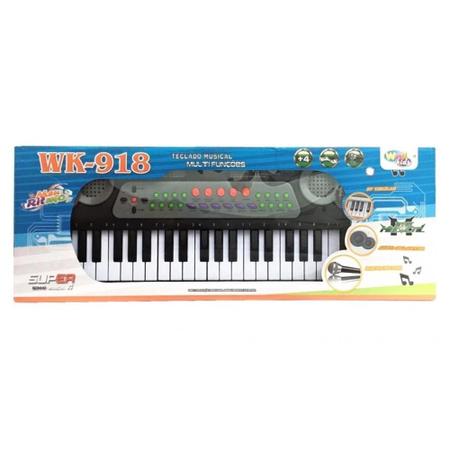 TECLADO MUSICAL MULTI PIANO KARAOKE INFANTIL MICROFONE 37 TECLAS