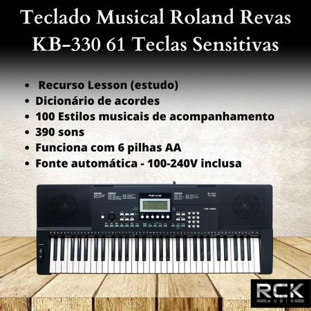 Imagem de Teclado Musical Roland Revas KB-330 61 Teclas Sensitivas