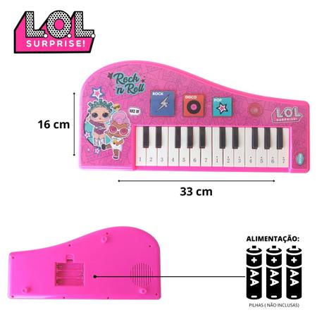 Piano Infantil com Luzes - LOL Surprise - Teclado Musical - Candide