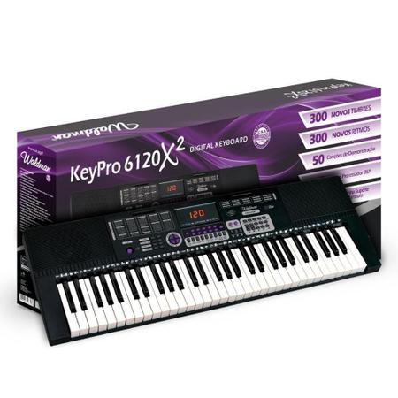 Imagem de Teclado Musical Waldman KEP6120X2 61 Teclas Com Fonte Bivolt