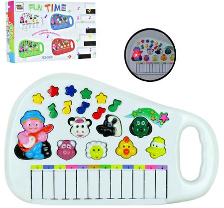 Teclado Musical Piano Fazendinha Som Animais Criança Bebê - Fun Time, Magalu Empresas