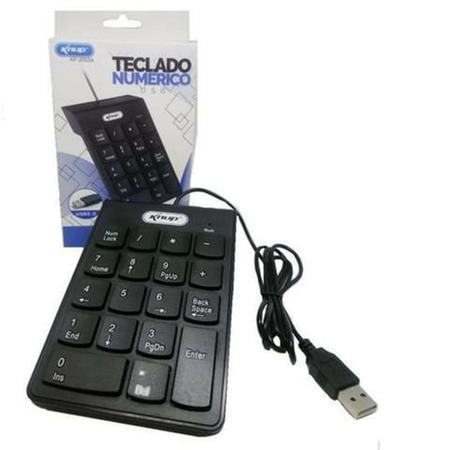 Imagem de Teclado Numérico Knup KP-2003 Com Fio 18 Teclas para Notebook Pc