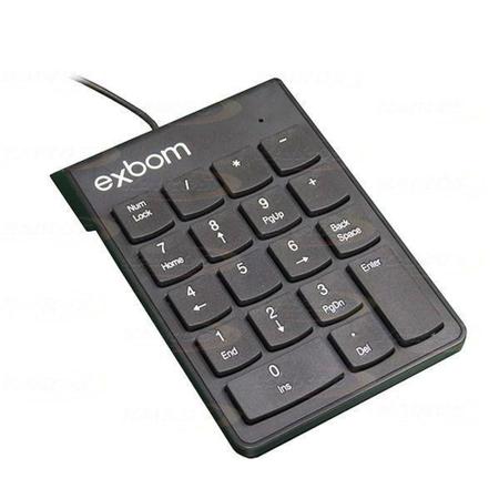 Imagem de Teclado Numérico USB Exbom BK-N30 Preto