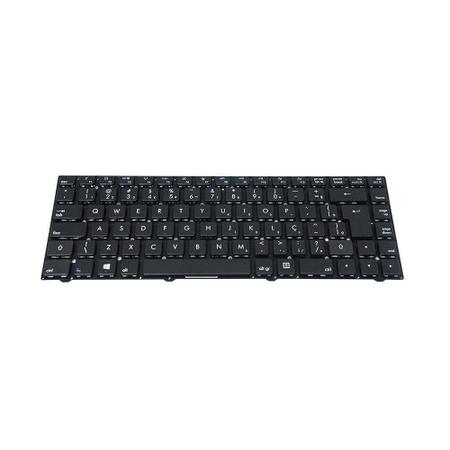 Imagem de Teclado para Notebook bringIT compatível com Positivo Unique 65  Preto ABNT2