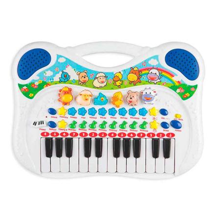 Teclado Pianinho Animal Azul Piano Infantil Bebe Com Gravador Sons de 6  Bichinhos Didático Educativo Braskit - Piano / Teclado de Brinquedo -  Magazine Luiza