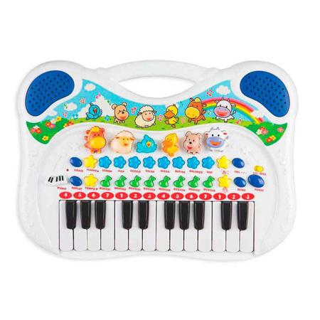 Tecladinho Mini Piano Musical Com Luz Didático Bebe Criança