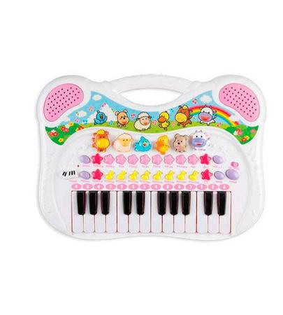 Teclado Pianinho Animal Rosa Piano Infantil Bebe Com Gravador Sons de 6  Bichinhos Didático Educativo Braskit - Piano / Teclado de Brinquedo -  Magazine Luiza