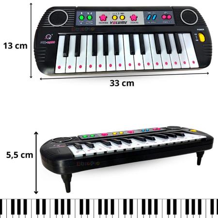 PIANO INFANTIL SINFONIA ESTILO PROFISSIONAL TECLADO MICROFONE