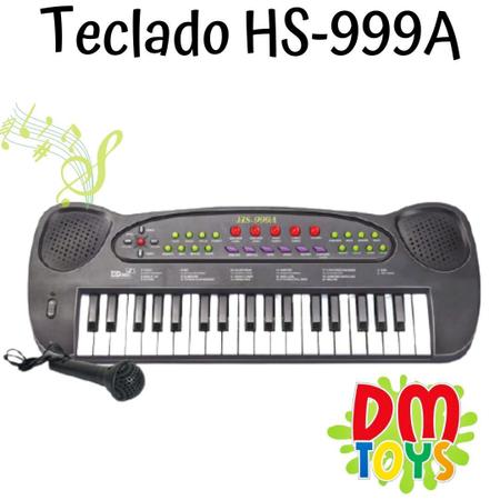 PIANO TECLADO INFANTIL MUSICAL COM MICROFONE 37 TECLAS ORGAO ELETRONICO  CONTROLE DE VOLUME