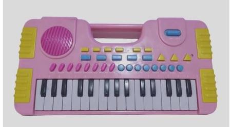 Imagem de Teclado Piano infantil a pilha 31 Teclas  rosa!!