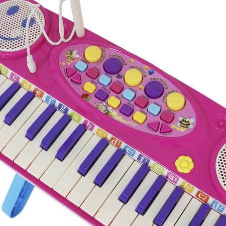 Piano Teclado Infantil Little Pianist Músicas Variadas Verde no Shoptime