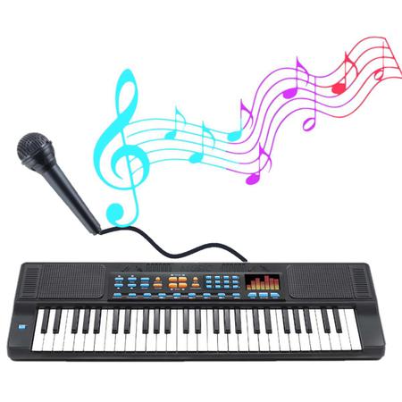 Teclado Piano Musical Infantil Com Microfone Hs5460a - Dm Toys