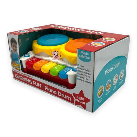 Brinquedo Para Bebê Educativo Piano Tambor Com Musica E Luz Teclado Infantil  Colorido - Toys - Piano / Teclado de Brinquedo - Magazine Luiza