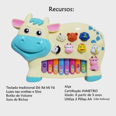 Teclado Piano Musical Bebê Brinquedo Infantil Som Girafa – Atalante