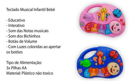 Brinquedo Para Bebê Educativo Piano Tambor Com Musica E Luz Teclado Infantil  Colorido - Toys - Piano / Teclado de Brinquedo - Magazine Luiza