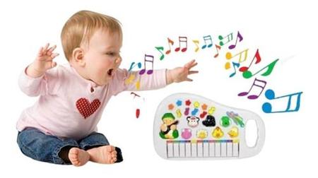 Piano Infantil Teclado Musical Com Luz & Som De Animais no Shoptime