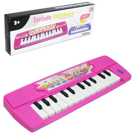 Teclado infantil a pilha rosa - TOYS - Piano / Teclado de Brinquedo -  Magazine Luiza