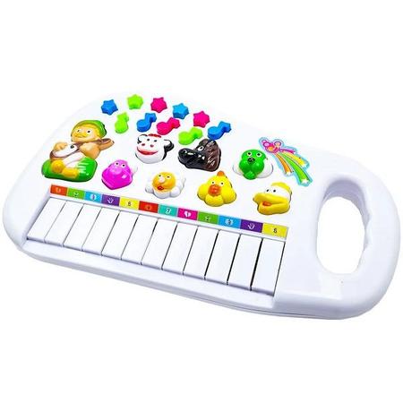 Teclado Piano Musical Infantil BABY Fazendinha Iaiao C/ LUZ