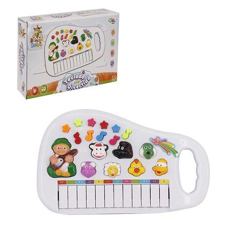 Teclado Piano Musical Infantil Baby Fazendinha Iaiao C/ Luz