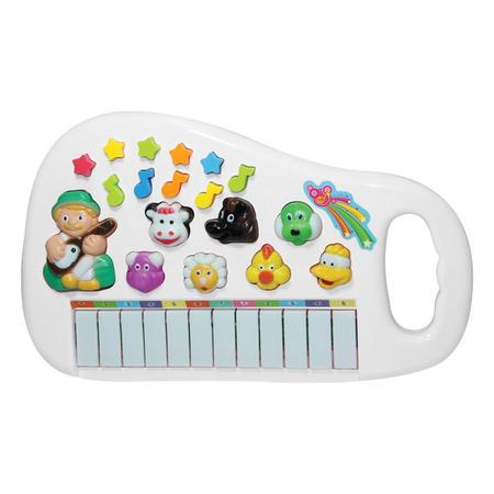 Piano Teclado Musical Bichos Fazendinha Infantil Eletronico