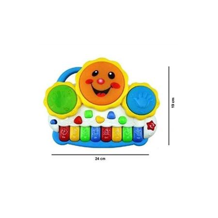 Imagem de Teclado piano musical infantil para bebes e crianças bandinhom som luz e alça menino e menina - Gimp