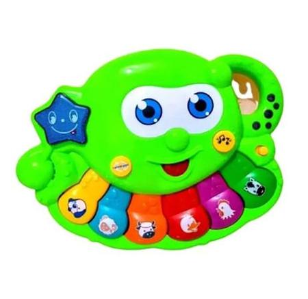 Imagem de Teclado Polvo Musical Infantil Eletrônico Sons e Luz 