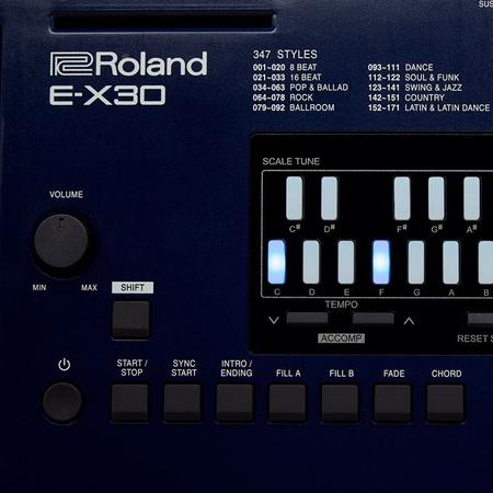 Imagem de Teclado Roland EX30 61 Teclas Fonte + Suporte E Pedal DP2