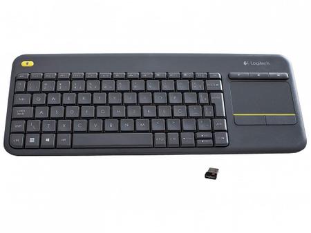 Imagem de Teclado sem Fio com Touchpad Logitech ABNT2 com - Cinza K400 Plus