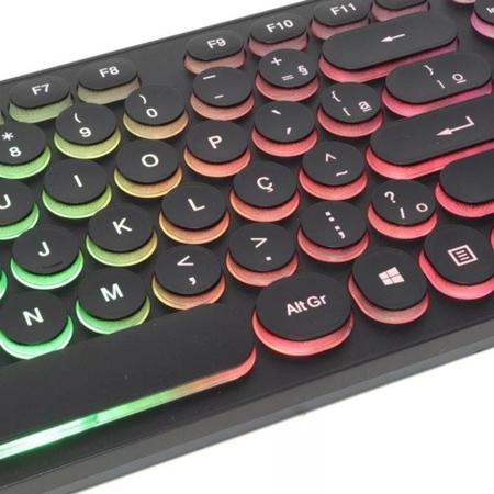 Imagem de Teclado Semi Mecanico Gamer Usb Pc KP-2059 Luminoso